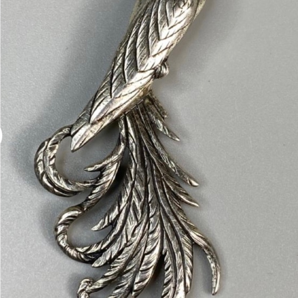 VtgLarge Danecraft Sterling Silver Quetzal Bird Brooch Danecraft Felch Sterling